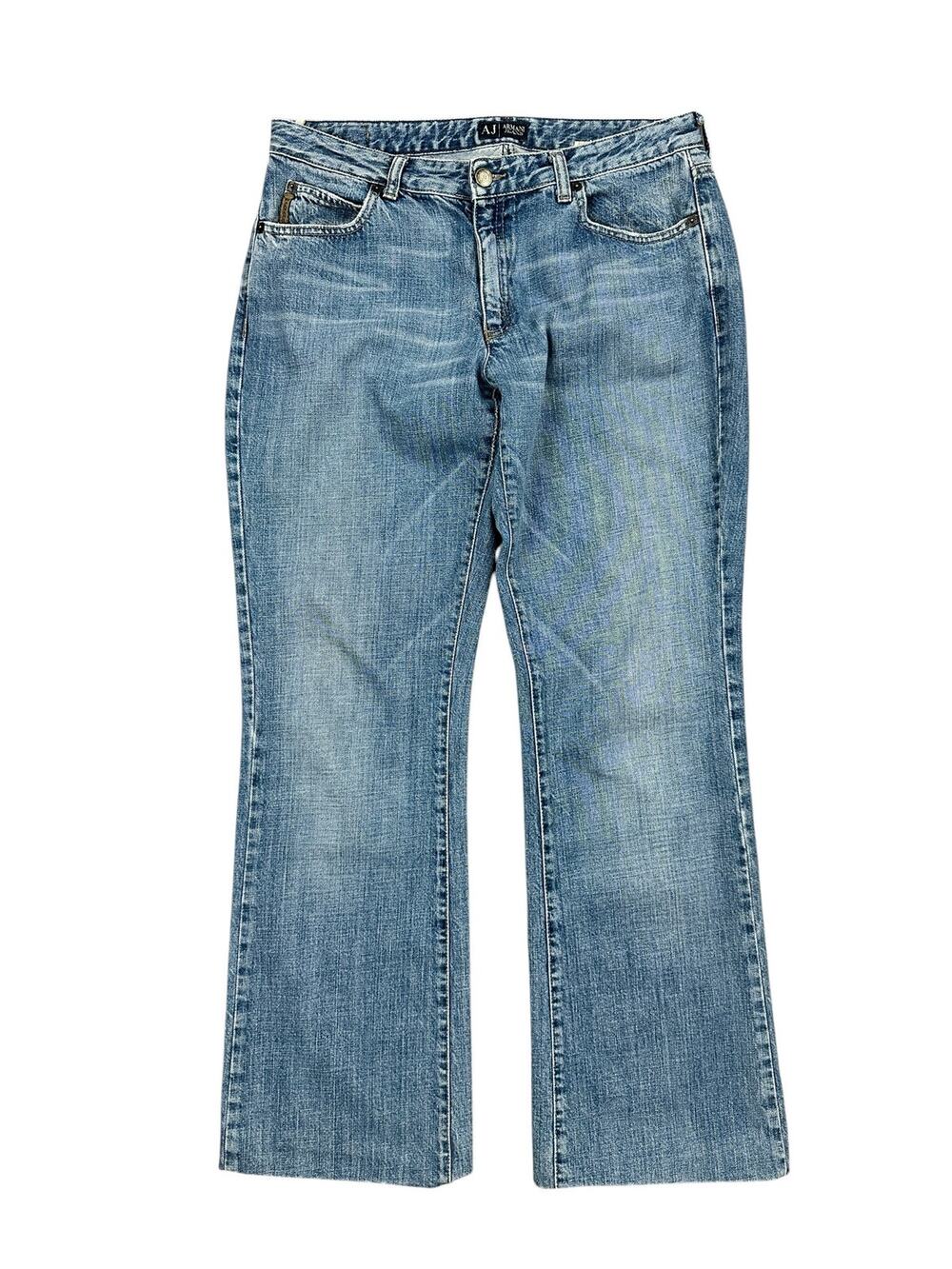 Armani Jeans Vintage 90s Y2K Eagle Logo Indigo 003 Series Bootcut Jean — Size 32